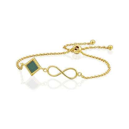 Love Infinite 8 Words Copper-plated Real Gold Necklace Temperament Clavicle Chain Pendant