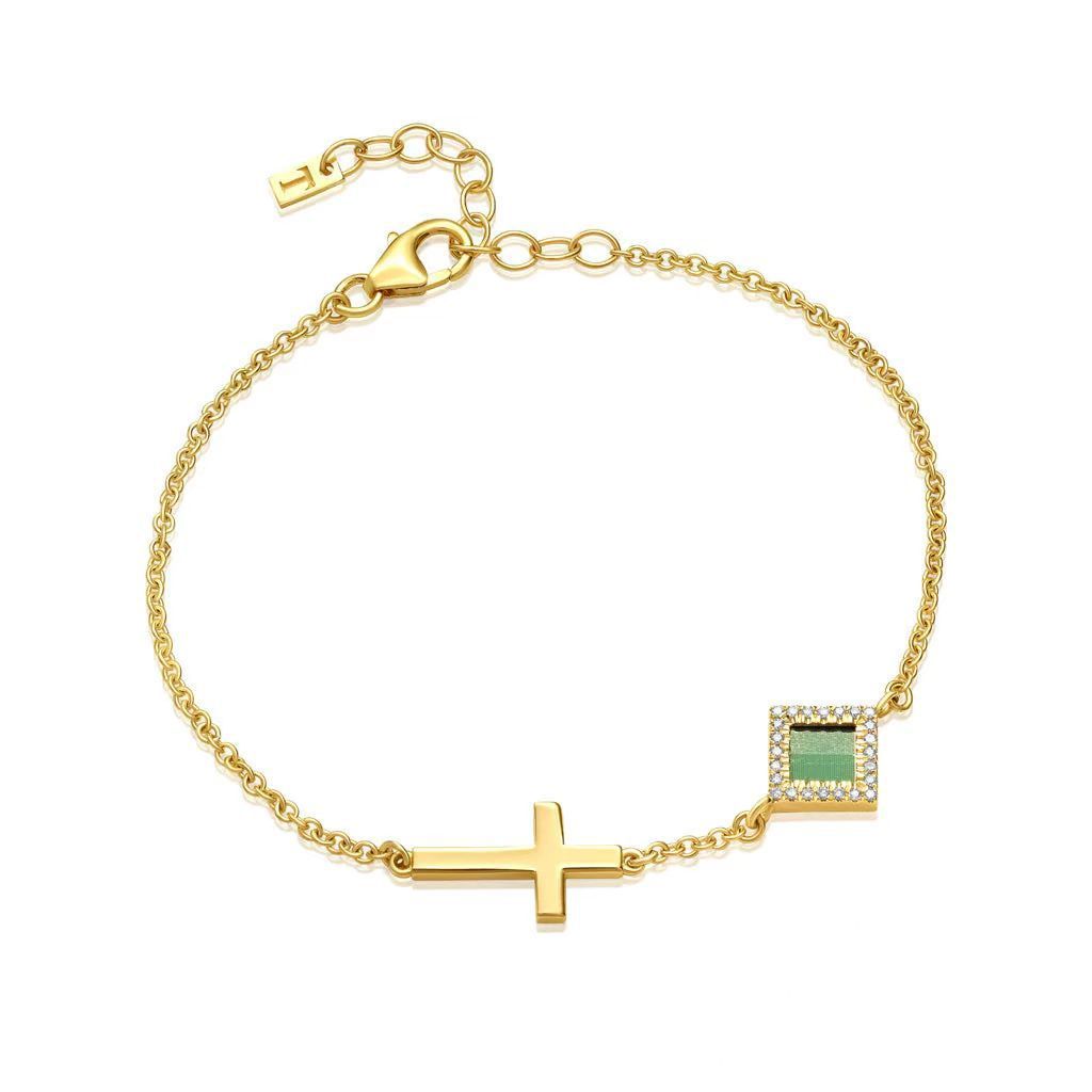 Love Infinite 8 Words Copper-plated Real Gold Necklace Temperament Clavicle Chain Pendant