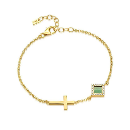 Love Infinite 8 Words Copper-plated Real Gold Necklace Temperament Clavicle Chain Pendant