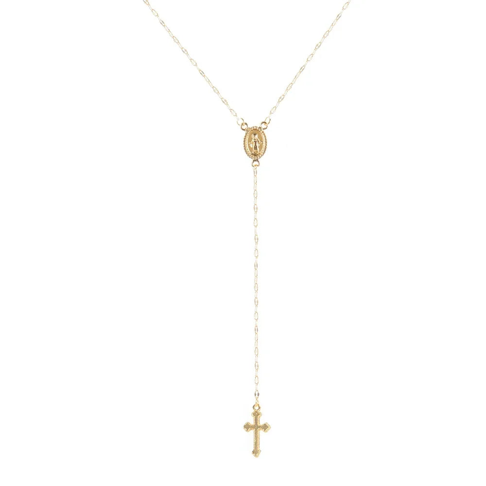 Faith & Fig Vintage Christian Cross  Necklace