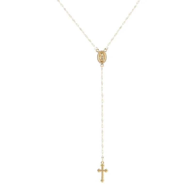 Faith & Fig Vintage Christian Cross  Necklace